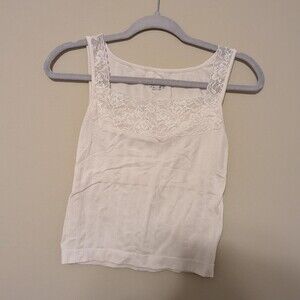 Women's White and Cream Vest